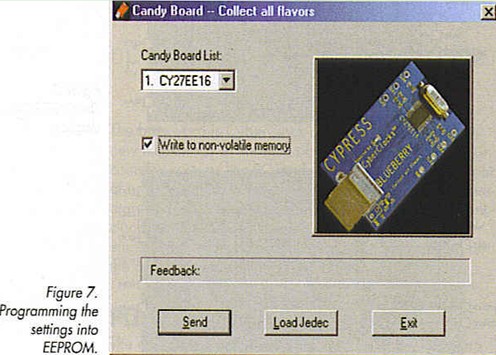 programming the settings into EEPROM