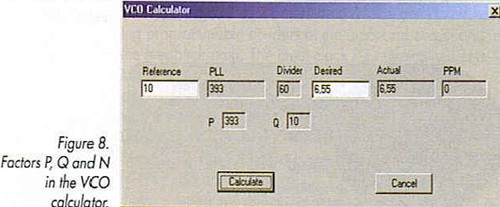 Facetors P,Q and N in the VCO calculator