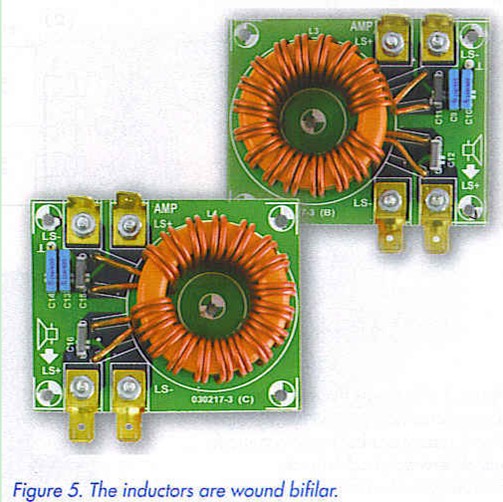 Figure 5. The inductors are wound bifilar