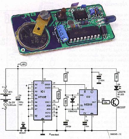 IR Transmitter with HT12E