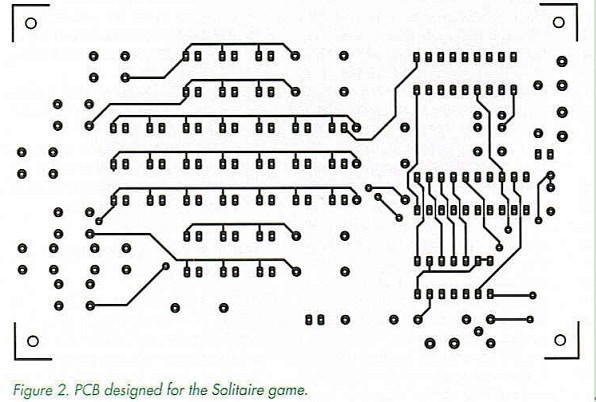 Figure 2. PCB designed for the Solitaire game