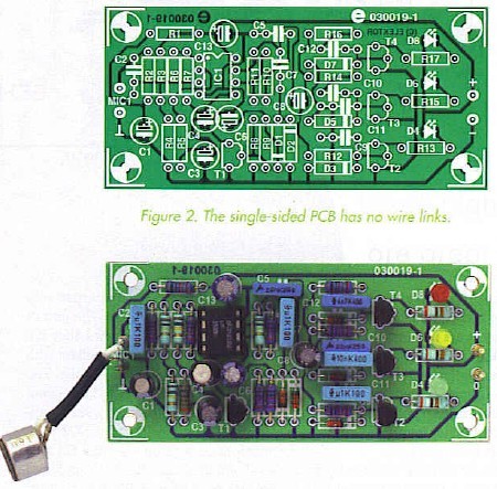The single-sided PCB has no wire links