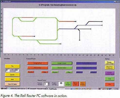 The rail router PC software in action