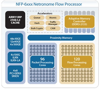 NFP-6xxx flow processors diagram