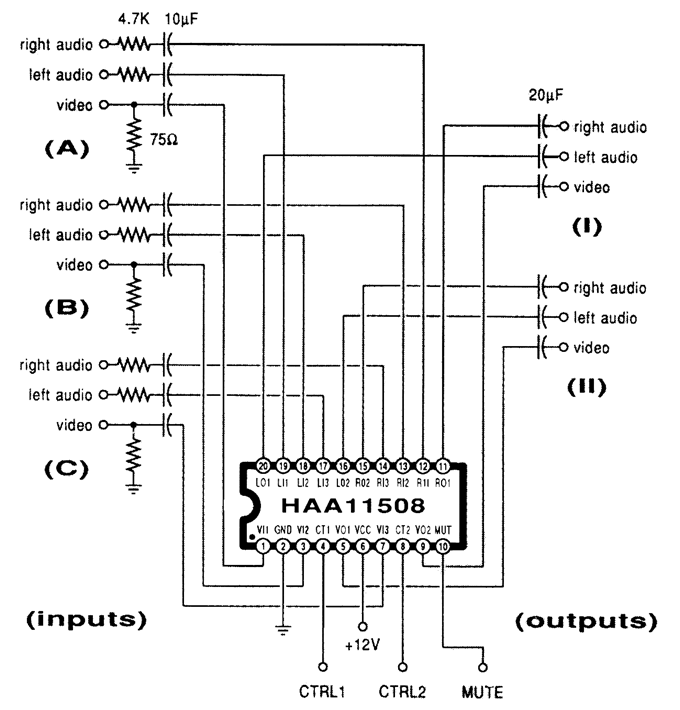 SIMPLE_VIDEO_AUDIO_SWITCHER Switch_Control Control_Circuit