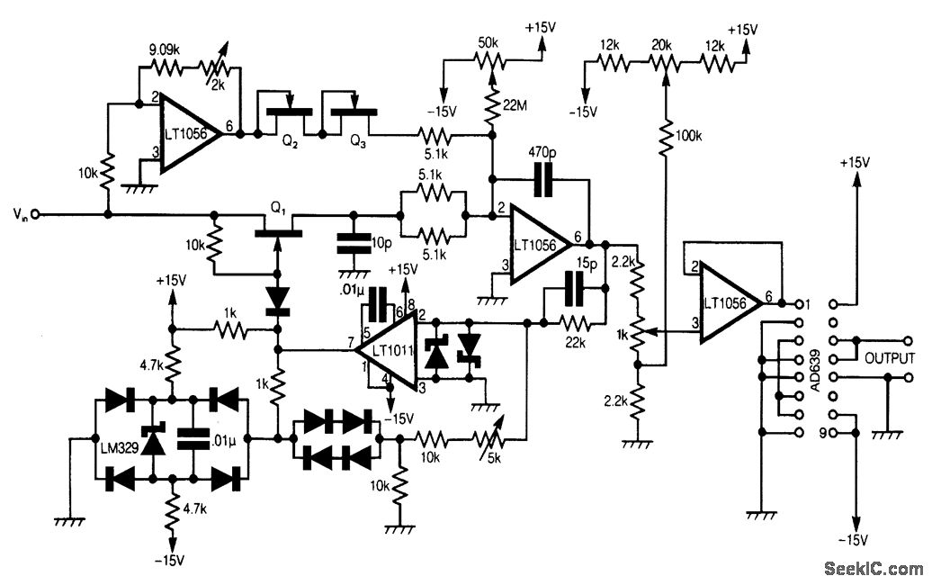 SINUSOIDAL_3_Hz_TO_300_kHz_VCO Oscillator_Circuit Signal_Processing