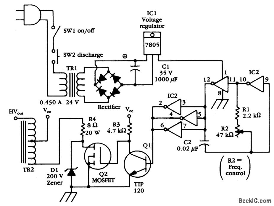High voltage generator circuit diagram