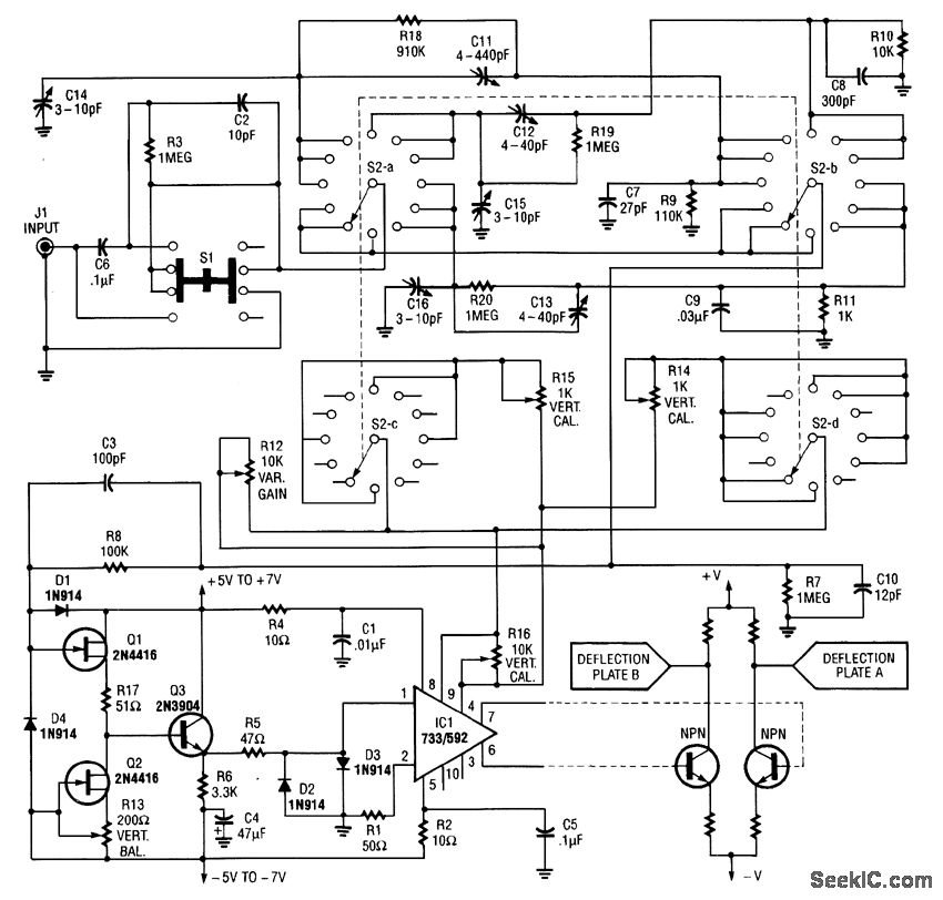 OSCILLOSCOPE_PREAMPLIFIER Amplifier_Circuit Circuit Diagram