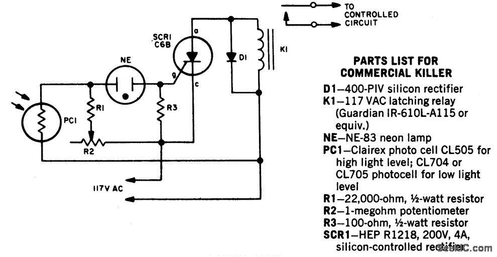 LIGHT_BEAM_OPERATED_ON_OFF_RELAY - Relay_Control - Control_Circuit