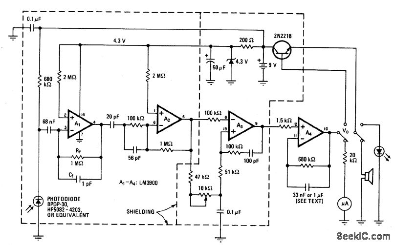 WIDEBAND_RADIATION_MONITOR Measuring_and_Test_Circuit Circuit Diagram