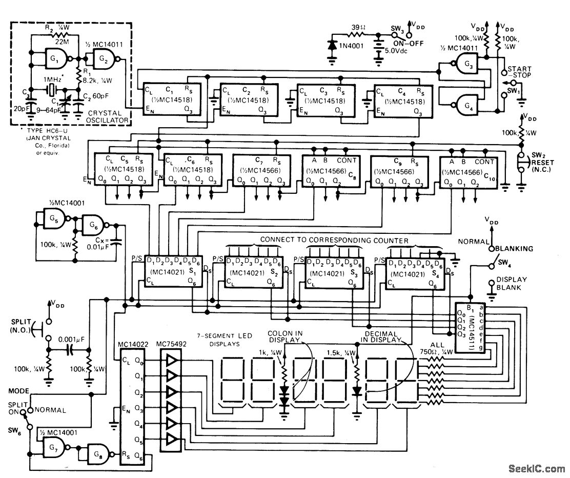 6_DIGIT_STOPWATCH - Basic_Circuit - Circuit Diagram ...