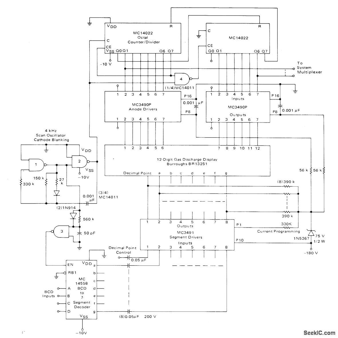 12_DIGIT_GAS_DISCHARGE Power_Supply_Circuit Circuit Diagram