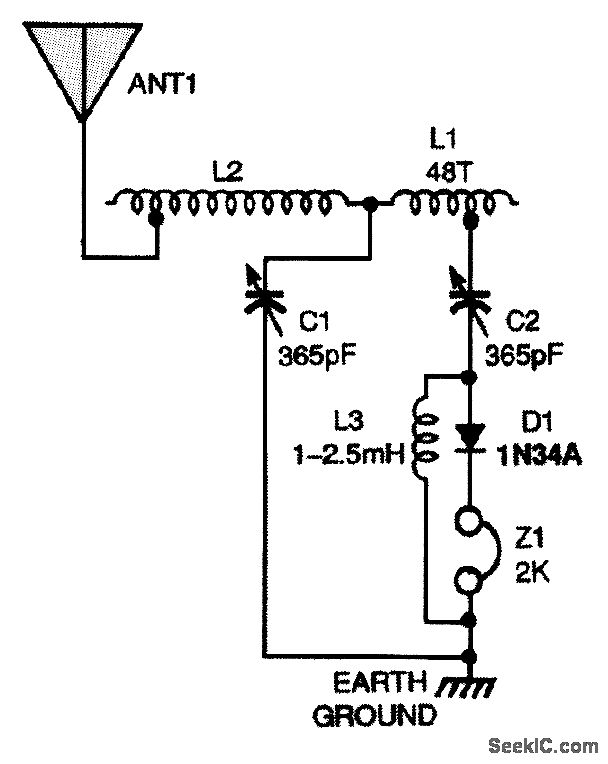THREE_COIL_CRYSTAL_RECEIVER Communication_Circuit Circuit Diagram