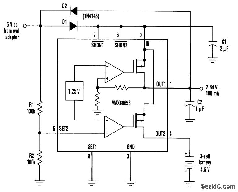 LOW_VOLTAGE_BATTERY_SWITCHOVER_SYSTEM Basic_Circuit Circuit Diagram