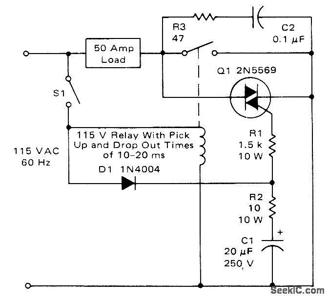 TRIAC_SUPPRESSES_RELAY_ARCING Basic_Circuit Circuit Diagram