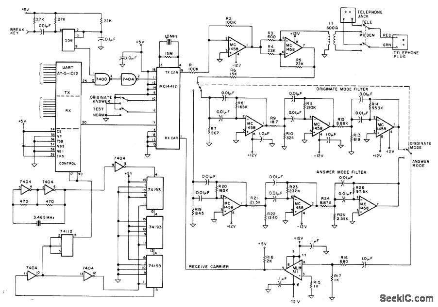 MODEM Basic_Circuit Circuit Diagram