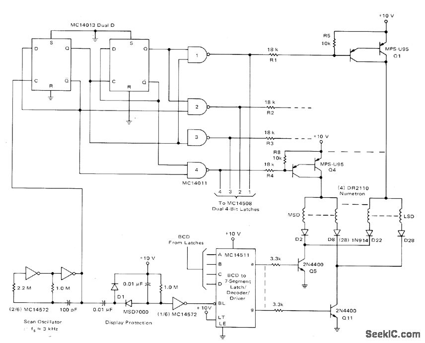 4_DIGIT_INCANDESCENT Basic_Circuit Circuit Diagram