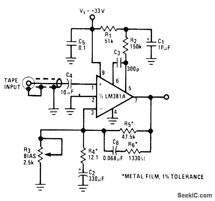 ULTRALOW_NOISE_PLAYBACK_PREAMP Amplifier_Circuit Circuit Diagram