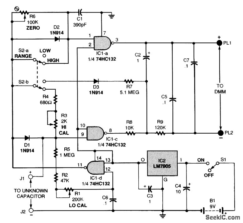 DVM_CAPACITANCE_METER_ADAPTER Measuring_and_Test_Circuit Circuit