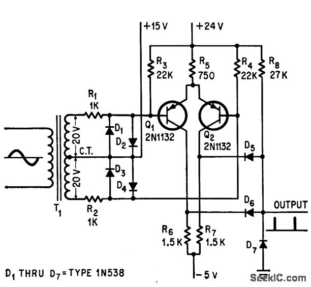 ZERO_CROSSING_PULSES Signal_Processing Circuit Diagram