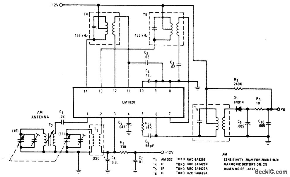 AM_MIXER_IF_IC Signal_Processing Circuit Diagram