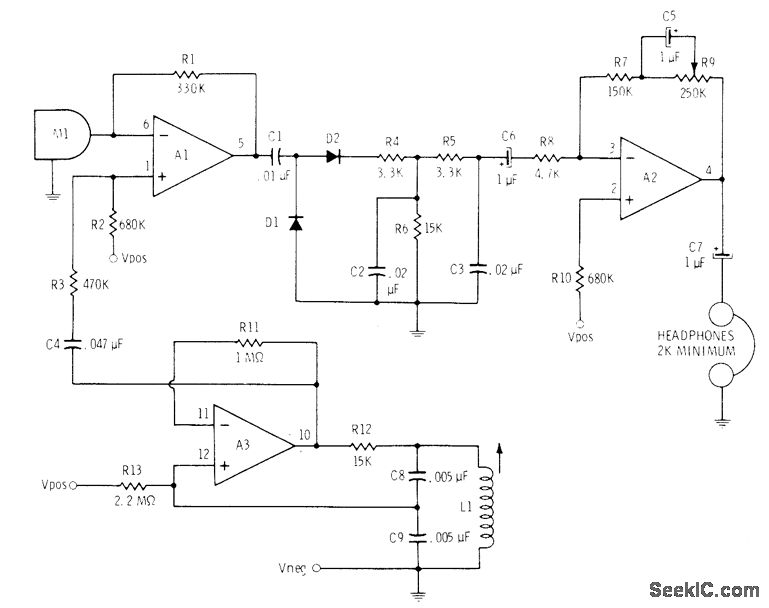 ULTRASONIC_RECEIVER - Audio_Circuit - Circuit Diagram 