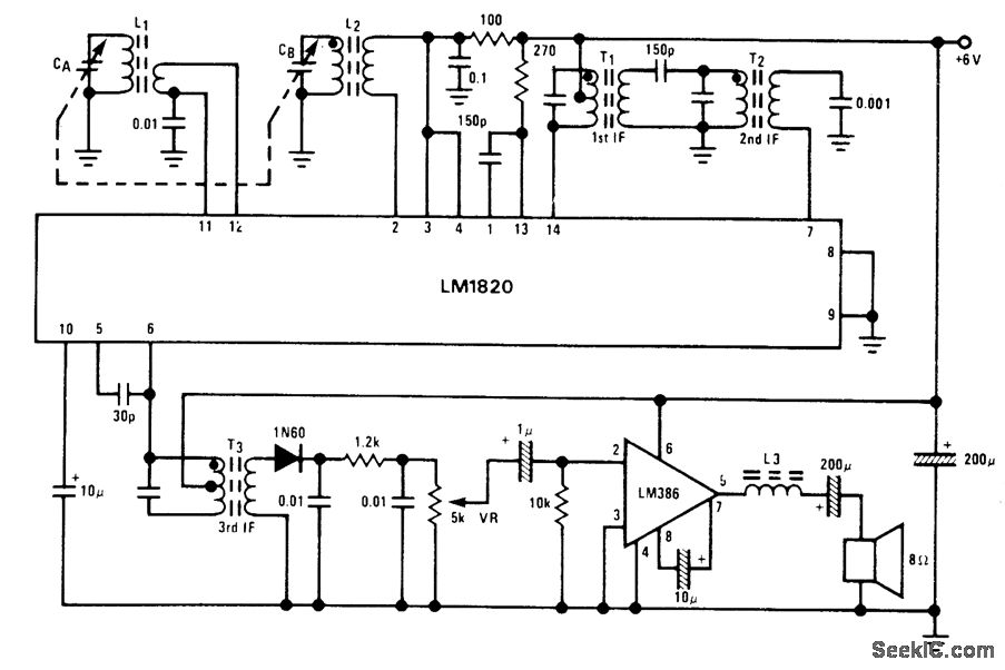 TWO_IC_AM_RADIO Audio_Circuit Circuit Diagram