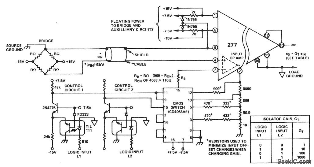 Programmable_gain_bridge_transducer_amplifier_ Amplifier_Circuit