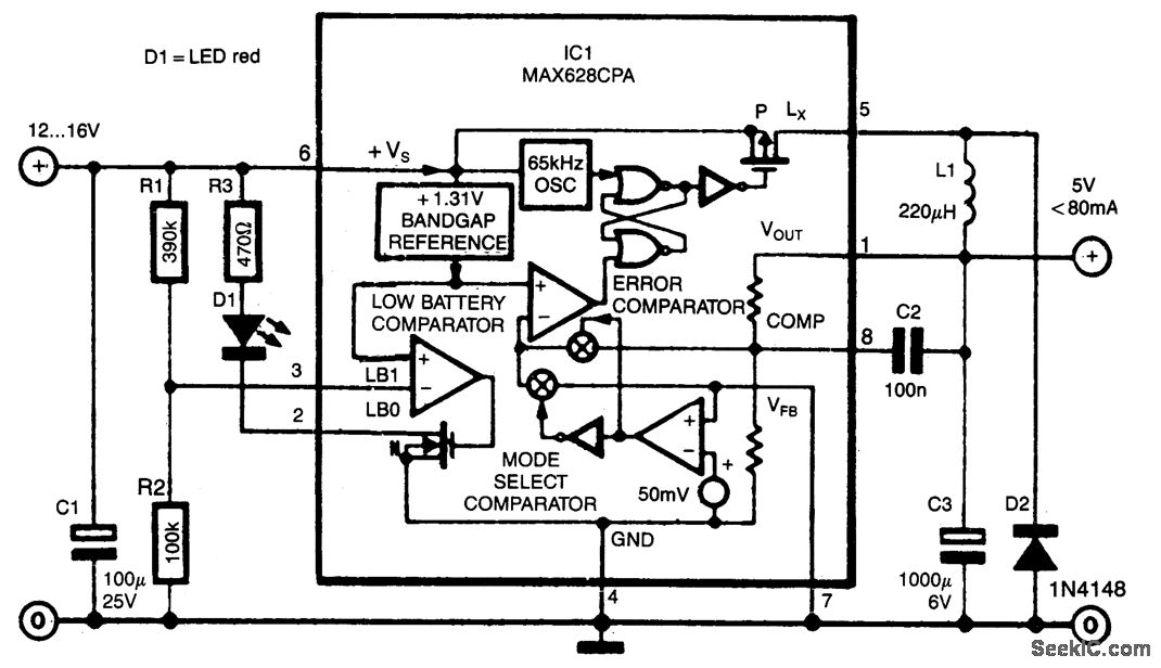 SWITCH_MODE_VOLTAGE_REGULATOR - Power_Supply_Circuit - Circuit Diagram