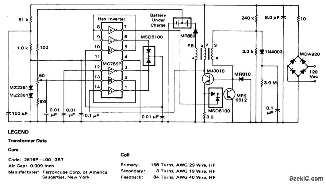 20_kHz_nicad_battery_charger_with_voltage_sensing Power_Supply_Circuit Circuit Diagram