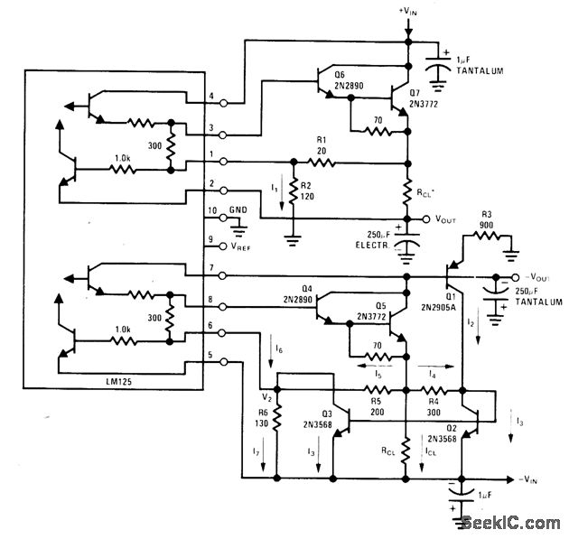 ±5V_AT_10_A_WITH_FOLDBACK_CURRENT_LIMITING Power_Supply_Circuit
