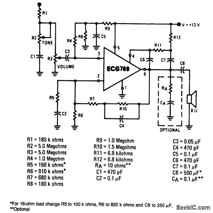 1_watt_phonograph_amplifier_with_an_8_ohm_speaker Amplifier_Circuit