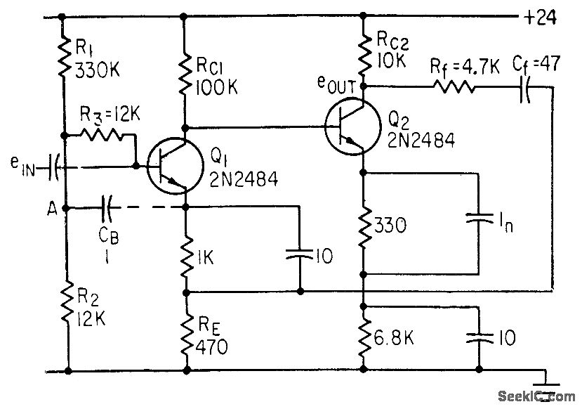 LOW_NOISE_TAPE_RECORDER_PREAMP Amplifier_Circuit Circuit Diagram