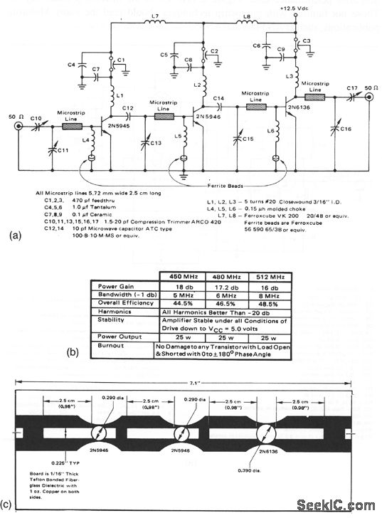 25_W_UHF_amplifier_using_microstrip_techniques Amplifier_Circuit