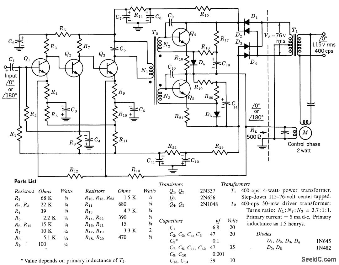COMPLETE_2_W_SERVO_AMPLIFIER Amplifier_Circuit Circuit Diagram