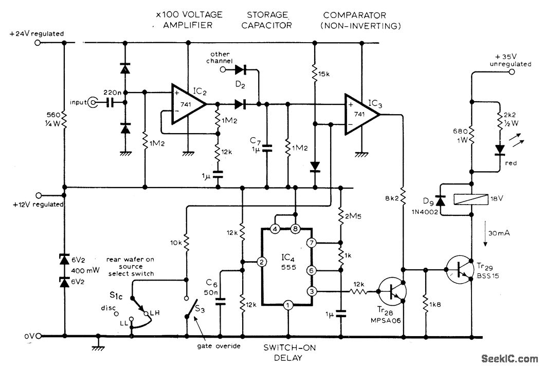 NOISE_GATE_FOR_AF_PREAMP Basic_Circuit Circuit Diagram