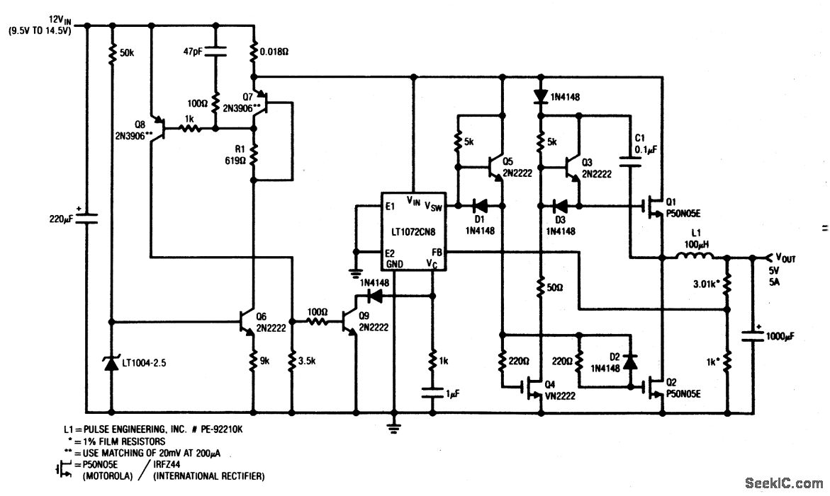 High_efficiency_buck_converter - Power_Supply_Circuit - Circuit Diagram