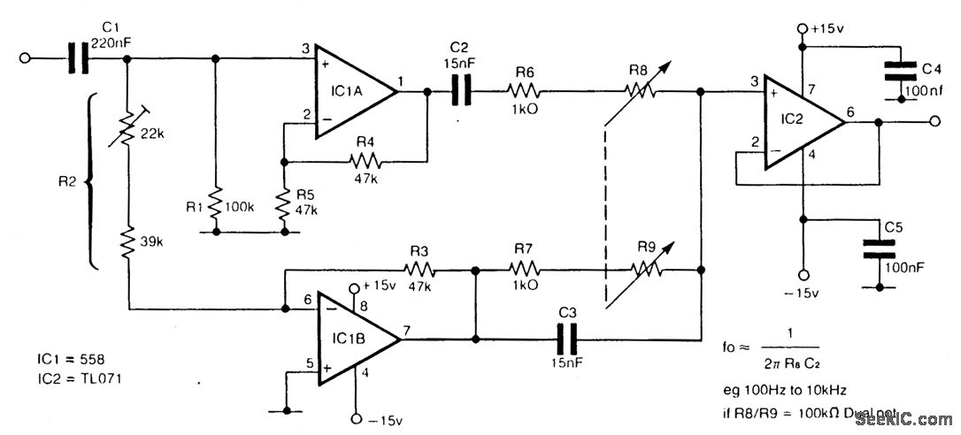 Audio Filter Circuit Diagram