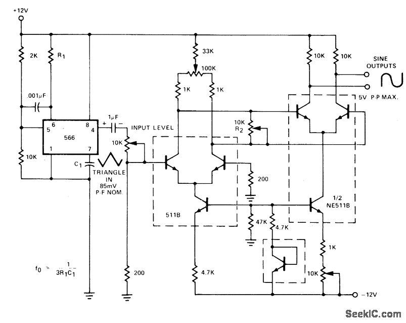 TRIANGLE_TO_SINE_CONVERTE AD_DA_Converter_Circuit Circuit Diagram