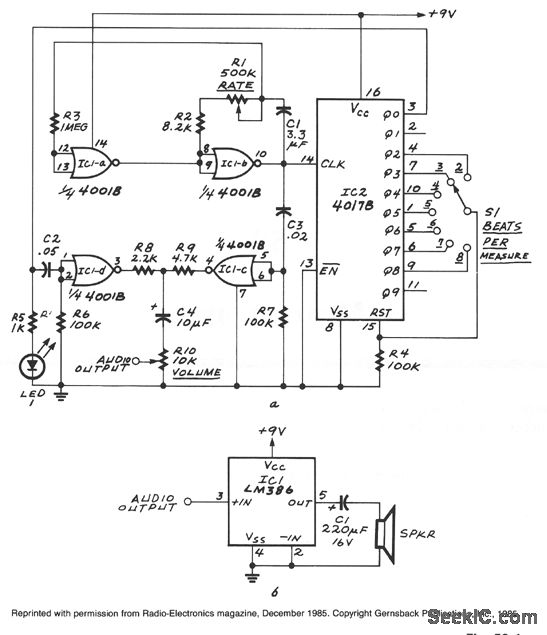 DOWNBEAT_EMPHASIZED_ELECTRONIC_METRONOME Basic_Circuit Circuit