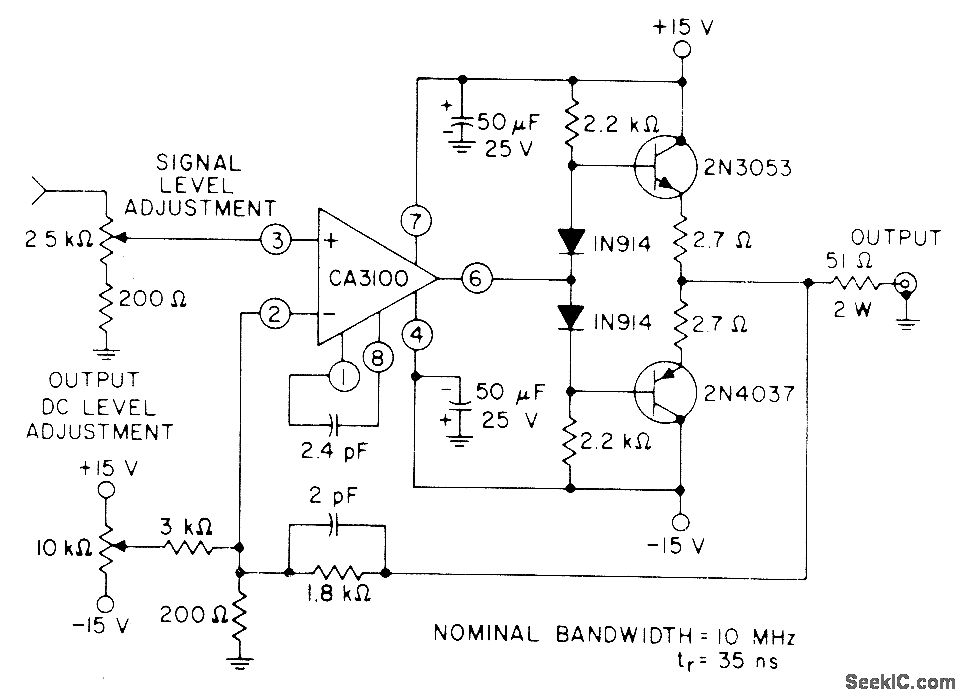50_OHM_LINE_DRIVER Basic_Circuit Circuit Diagram
