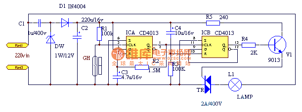 Door controlling switch circuit - Control_Circuit - Circuit Diagram