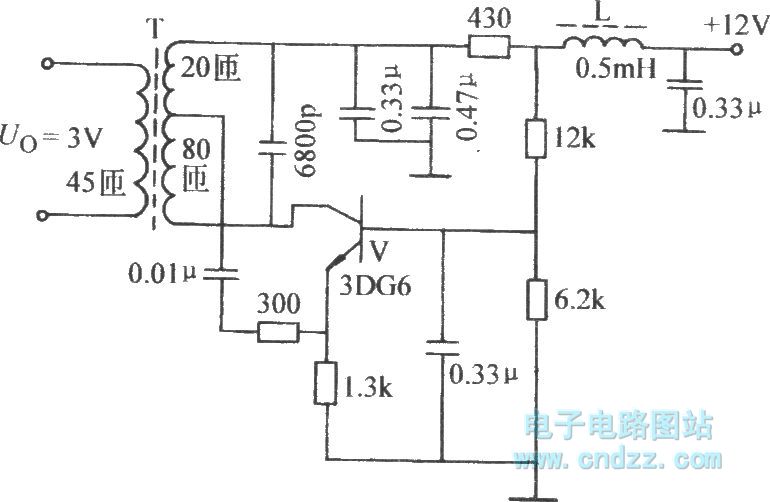 Commonemitter inductor feedback oscillator circuit Oscillator