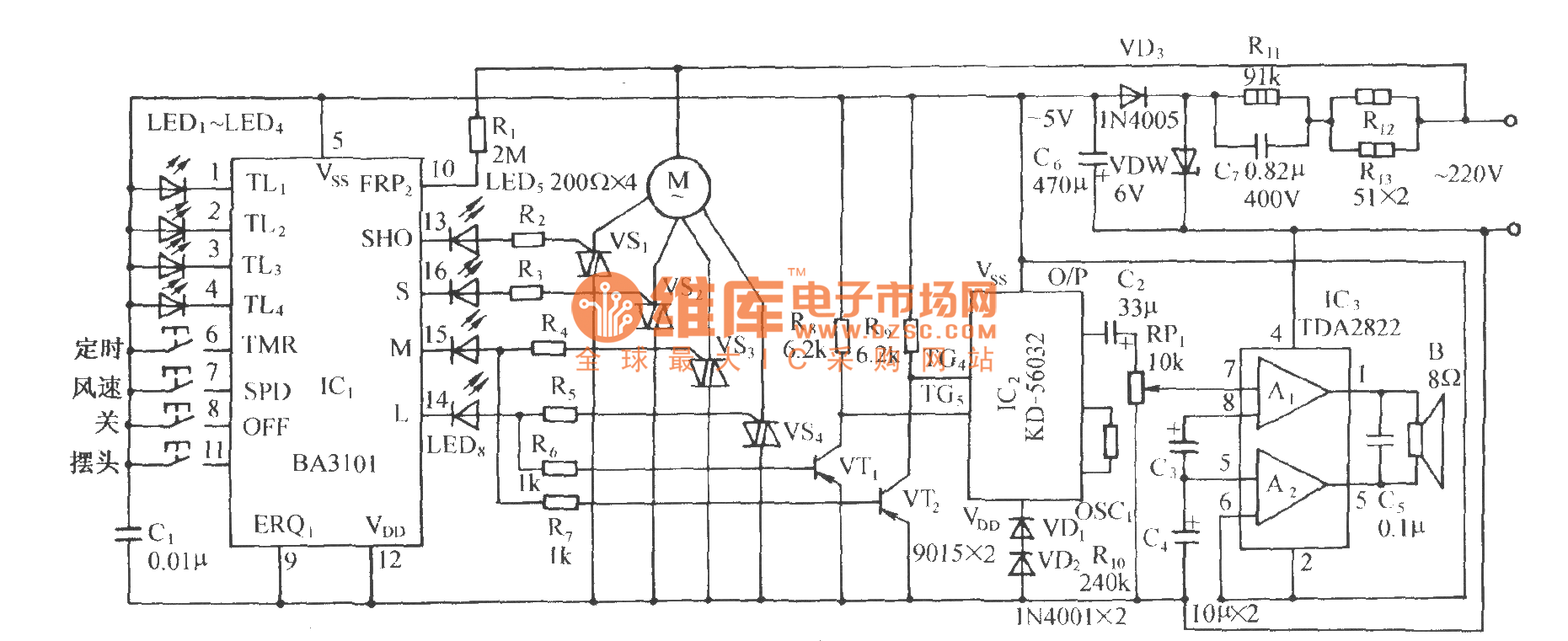 Multifunction fan control circuit using BA3101 Control_Circuit