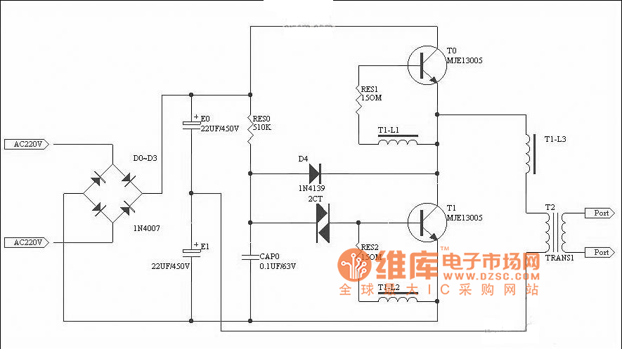 Electronic Transformer Circuit Diagram