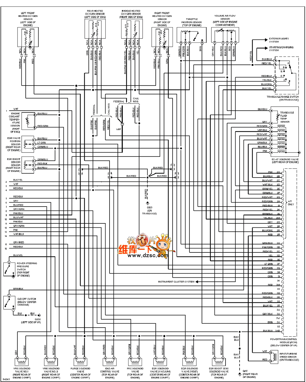 Mazda 626 2.5L Engine Performance circuit diagram 2 - Automotive