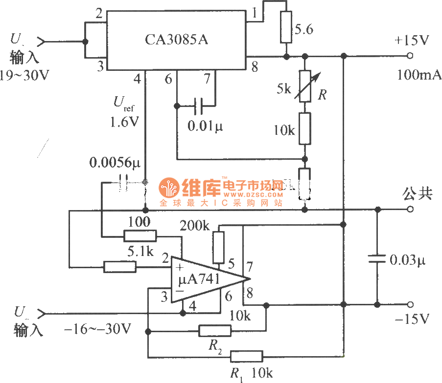 ±15V Tracking regulated voltage power suppy No.6 Power_Supply_Circuit