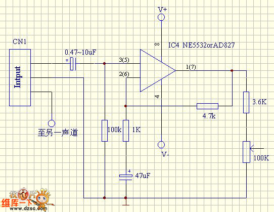 ne5532 Low noise amplifier circuit diagram 2 - Amplifier_Circuit