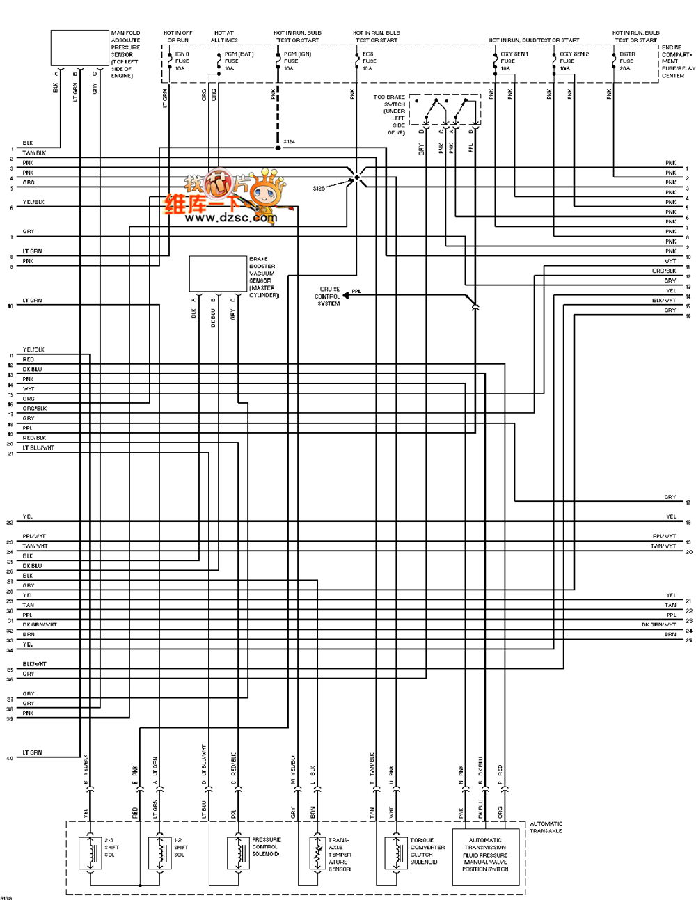 Cadillac deville 4.6L engine performance circuit diagram 1 - Automotive