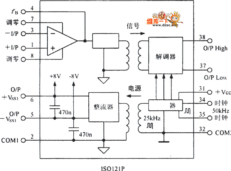 Isolation amplifier IS0212P circuit Amplifier_Circuit Circuit
